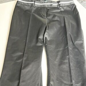 ANTONIO MELANI Elegant Black Trousers with White Accents